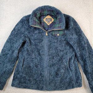 Pendleton Sherpa Full Zip Jacket Women Small Pockets Barn Coat Chore Cottagecore